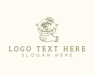 Flower Pot Gardening Logo