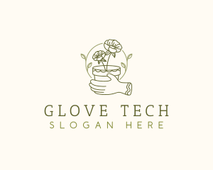 Glove - Flower Pot Gardening logo design