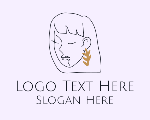 Woman Leaf Earring  Logo