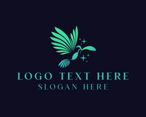 Gradient - Bird Wings Feather logo design