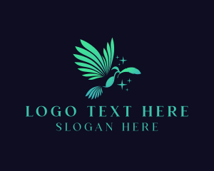Message - Bird Wings Feather logo design
