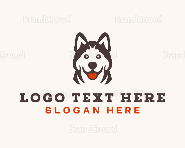 Husky Pet Dog Logo