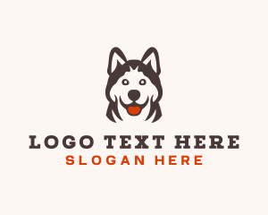 Dog Park - Husky Pet Dog logo design