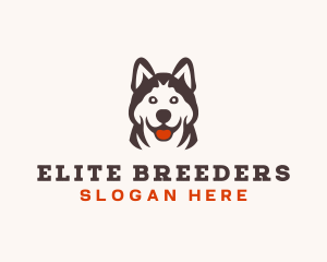 Husky Pet Dog logo design