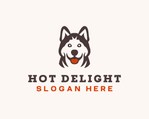 Husky Pet Dog logo design