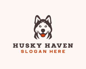 Husky Pet Dog logo design