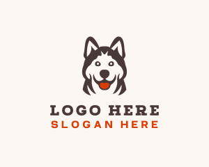 Dog - Husky Pet Dog logo design