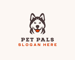 Husky Pet Dog logo design