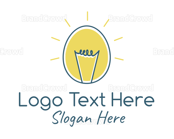 Egg Light Bulb Logo