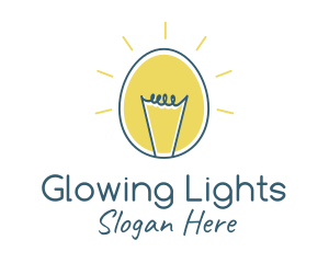 Egg Light Bulb logo design