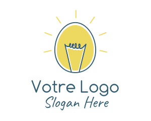 Light - Egg Light Bulb logo design