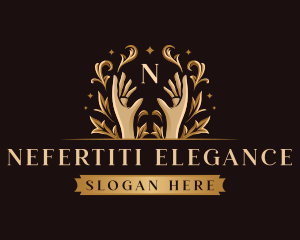 Luxury Floral Hand logo design