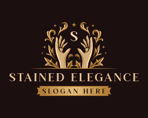 Luxury Floral Hand logo design