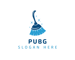 Sweep - Blue Housekeeping Broom logo design