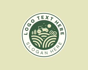 Permaculture - Agriculture Farm Tractor logo design
