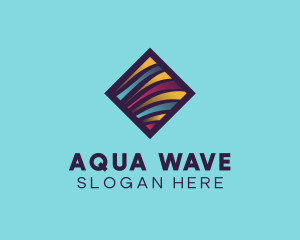 Random Wave Lines logo design