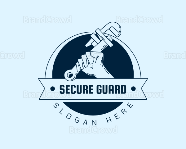 Plumber Handyman Badge Logo