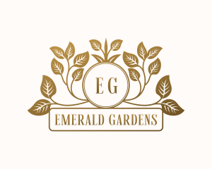 Leaf Garden Event logo design