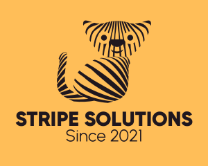 Striped Wild Cat  logo design