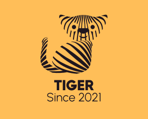 Striped Wild Cat  logo design