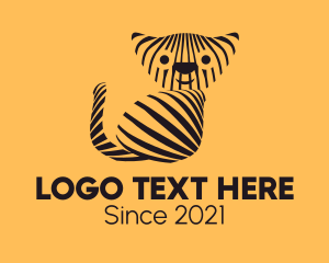 Striped - Striped Wild Cat logo design