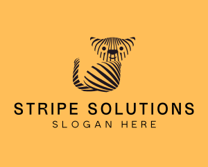 Striped Wild Cat  logo design