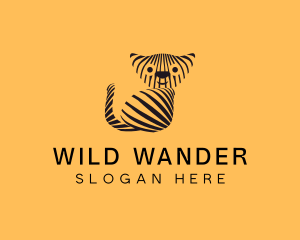 Striped Wild Cat  logo design