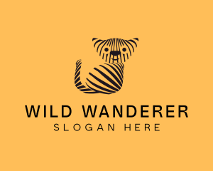 Striped Wild Cat  logo design