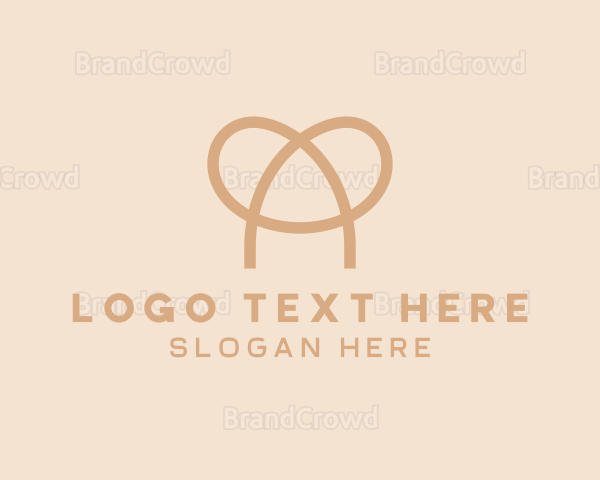 Pretzel Knot Letter A Logo