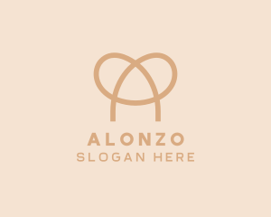 Pretzel Knot Letter A  logo design