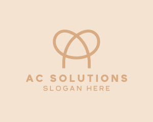 Pretzel Knot Letter A  logo design