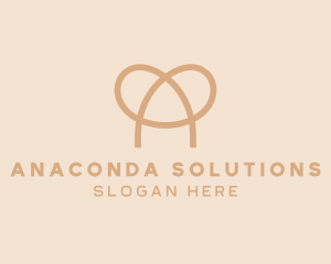 Pretzel Knot Letter A  logo design