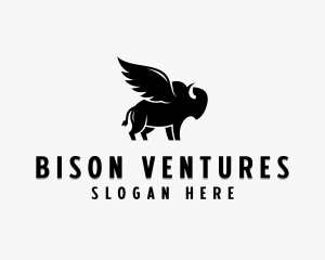 Bison - Bison Wings Wildlife logo design