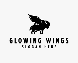 Bison Wings Wildlife  logo design