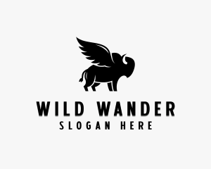 Bison Wings Wildlife  logo design