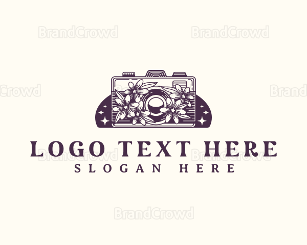 Floral Camera Imaging Logo