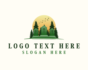 Funerary - Memorial Tomb Cemetery logo design