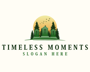 Memorial Tomb Cemetery logo design