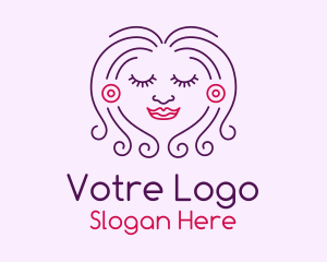 Smiling Pretty Lady  Logo