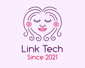 Pretty - Smiling Pretty Lady logo design