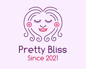 Pretty - Smiling Pretty Lady logo design