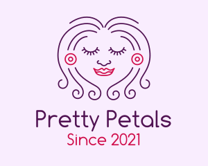 Smiling Pretty Lady  logo design