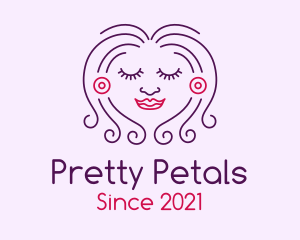 Pretty - Smiling Pretty Lady logo design