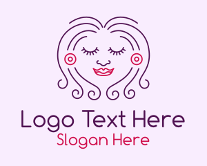 Smiling Pretty Lady  Logo