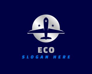 Travel Airplane Stars Logo
