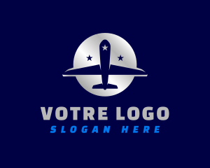 Wing - Travel Airplane Stars logo design