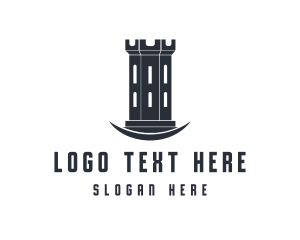 Infrastructure - Tower Turret Fortress logo design