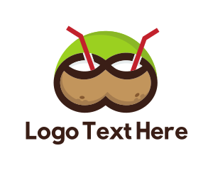 Duo - Double Coconut Drinks logo design