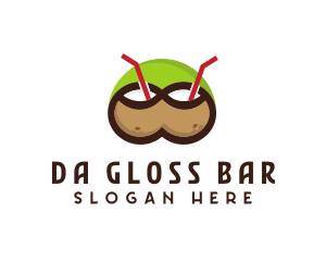 Double Coconut Drinks logo design