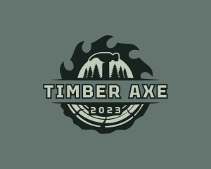 Lumberjack Hammer Woods logo design